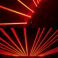 Barre de faisceau laser à six têtes RGB, faisceau laser rouge à six yeux, lumière laser à tête mobile