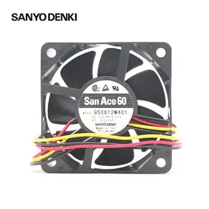 Sanyo 9S0612M401 60x25mm 6025 6cm 12V DC 0.07A 0.84W 2700RPM 14.1CFM 19.7Pa Silent Medical Equipment Axial Flow Cooling Fan