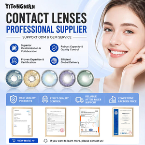 YITONGNIAN Vente en gros <span class=keywords><strong>de</strong></span> <span class=keywords><strong>lentilles</strong></span> <span class=keywords><strong>de</strong></span> <span class=keywords><strong>contact</strong></span> cosmétiques souples bleues et brunes en HEMA, personnalisables OEM - Product Image 6