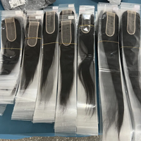 Vente en gros de frontales en dentelle HD 100% cheveux humains vierges, cheveux alignés dans le sens des cuticules, sans colle, 13*4 4*4 13*6, closure en dentelle noire pour femmes