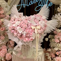 Ailes d'ange pour la Saint-Valentin, ailes électriques, bouquet en forme de cœur, cadeau créatif populaire sur Internet, cadeau romantique pour petite amie