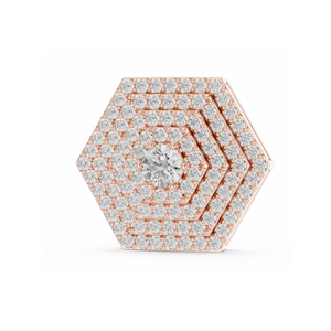 จี้เพชรธรรมชาติหลายชั้นทรงหกเหลี่ยมหรูหราหรูหราสง่างามเครื่องประดับสร้อยคอรูปทรงเรขาคณิตที่ทันสมัย - Product Image 5