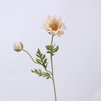 Fleurs artificielles de coquelicot d'automne, faites à la main, écologiques, hydratantes, au toucher réel, en gros, pour mariage