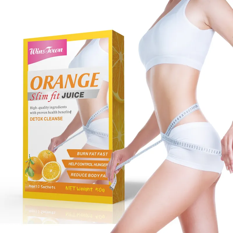 Winstown Slimming Orange Juice probiotic Powder Weight loss milkshake fit juice Manufacturer OEM service Detox Juice tea