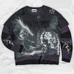 Мужской свитер DiZNEW 2025: уличный стиль, 3D-печать, ретро-эффект потертости, с возможностью индивидуального дизайна узоров - Product Image 1