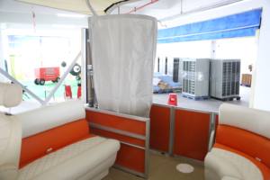 Kinlife Bateau ponton de loisirs de 22 pieds Capacité de 12 personnes avec console en fibre de verre Bimini Top pour les <span class=keywords><strong>vacances</strong></span> en <span class=keywords><strong>famille</strong></span> et la croisière sur le <span class=keywords><strong>lac</strong></span> - Product Image 5