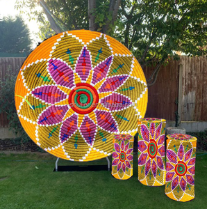 Grosir tadisional Moseb latar belakang bulat dekorasi penutup latar belakang kustom latar belakang dengan logo Etiopia - Product Image 2