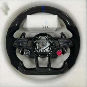 Volante Deportivo de Fibra de Carbono Estilo YLC para Automóvil, Reemplaza el Modelo Antiguo por el Nuevo para <span class=keywords><strong>Audi</strong></span> A8 A5 A4 - Product Image 5
