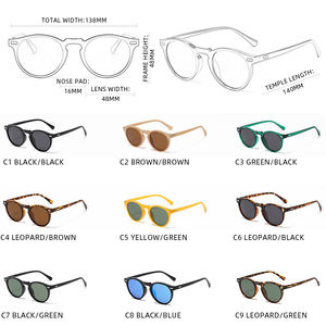 Nuovi <span class=keywords><strong>occhiali</strong></span> <span class=keywords><strong>da</strong></span> <span class=keywords><strong>sole</strong></span> rotondi classici europa e America per <span class=keywords><strong>uomo</strong></span> e donna verde materiale PC sfumature di guida polarizzate - Product Image 5