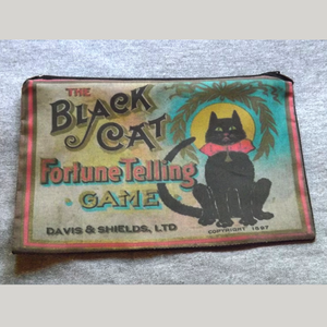 Pochette de maquillage Magic Zip de chat noir enchanteur personnalisée à la main grande capacité Halloween imprimé sac cosmétique création unique en son genre - Product Image 4