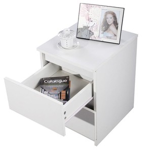 <span class=keywords><strong>Table</strong></span> <span class=keywords><strong>de</strong></span> <span class=keywords><strong>chevet</strong></span> laquée UV brillante à 2 tiroirs avec lumière RVB - Product Image 4