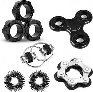 TOYSRUNNER Quiet Plastic Fidget Toys for Adults Sensory <b>Rings</b> <b>Spinner</b> Desk Gadget Stress Relief Anxiety Focus Classroom Office - Product Image 1