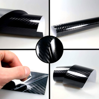 Film de protection pour voitures en fibre de carbone FYL, brillant, auto-adhésif, résistant aux UV, film de changement de couleur, film noir pour voitures, rouleau de film de protection pour voitures