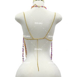 Nouvelle discothèque Party Club plage personnalisé chaud Sexy <span class=keywords><strong>perles</strong></span> femmes perlé haut court cristal gilet carnaval soutien-gorge - Product Image 6