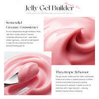 JTING Nouveau Design 9 Couleurs Gel Constructeur Effet Gelée Sans HEMA ni TPO Gel d'Extension d'Ongles Vernis à Ongles OEM Gel Constructeur Semi-Solide Thixotrope