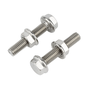 Thép Không Gỉ SS Sus 304 Tùy Chỉnh Bolt Mặt Bích M4 M5 M6 M8 M10 M12 Mặt Bích Hình Lục Giác Đầu Bu Lông Với Nylock Khóa Chèn Hạt - Product Image 4