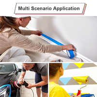 Nastro Adesivo Washi Colorato Stampato con Bordo Dorato per Pittori, Resistente al Calore e Impermeabile, in Rotolo Jumbo per Mascheratura e Pittura