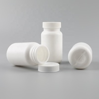 Fabricant de flacons à pilules en plastique certifiés ISO13485, flacon à médicaments en HDPE blanc de 100 ml avec bouchon à vis