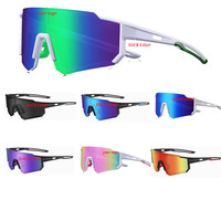 Lunettes de soleil de sport avec logo personnalisé pour hommes Lunettes de cyclisme PC coupe-vent pour baseball, course à pied, verres polarisés UV400 Protection solaire