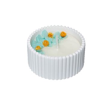 Vela Aromática de Lujo en Copa de Yeso con Flor Preservada Natural Romántica, Adorno de Fragancia para Interiores, Regalo de Boda, Venta al por Mayor - Product Image 5