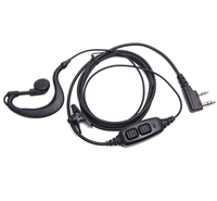 Baofeng UV-82 Dual PTT Headset Earpiece Earphone dengan Mic untuk Baofeng UV-82 UV-8D UV-82L UV-89 UV-82HP Walkie Talkie