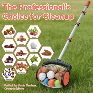 เครื่องเก็บเมล็ดโอ๊กและถั่วอเนกประสงค์ แบบดรัมกลิ้งพร้อมลวดเหล็ก HD สำหรับเมล็ดวอลนัท พีแคน ฮิคโครี่ และเกาลัด ขนาด 0.75-1.5 นิ้ว - Product Image 4