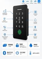TTLock BLE Eingebetteter Wasserdichter Vandalensicherer Zugangscontroller mit RFID NFC-Leser für Drehkreuz- und Schrankenintegration