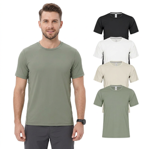 T-Shirt da Uomo per Fitness <span class=keywords><strong>Best</strong></span> Seller, 100% Cotone, Resistente, Comoda, Vestibilità Regolare, Design Casual, Tinta Unita, Traspirante, Compressa - Product Image 2