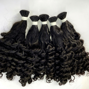 Extensions de cheveux vierges bruts vietnamiens à kératine I-Tip, 20-30 pouces, ondulés, double trame, toutes couleurs, teintables, haute qualité - Product Image 1