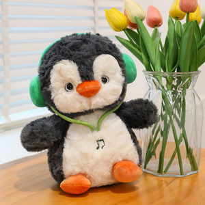 Pingüino <span class=keywords><strong>de</strong></span> Peluche <span class=keywords><strong>de</strong></span> Alta Calidad <span class=keywords><strong>de</strong></span> 25-45 cm, con Auriculares, <span class=keywords><strong>Juguete</strong></span> <span class=keywords><strong>de</strong></span> Peluche Suave, Almohada <span class=keywords><strong>de</strong></span> Peluche, Muñeco para Calmar al Bebé - Product Image 4