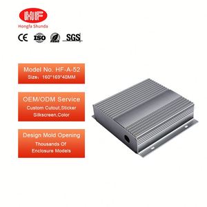Caja de control metálica personalizada de fábrica, tipo dividida, de extrusión de aluminio, caja de proyecto, carcasa electrónica con brida - Product Image 1
