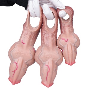Ensemble de manchons en silicone pour débutants, extenseur de pénis à nœuds avec options d'embouts ouverts/fermés, amplificateur de circonférence réutilisable pour hommes - Product Image 2