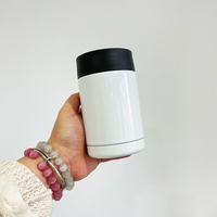 Bouteille de bière de Soda de 12oz par sublimation blanche et peut refroidir la bouteille 3 en 1 revêtue de poudre Thermos pour cadeaux personnalisés