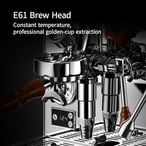 Machine à expresso semi-automatique en acier inoxydable 2200W 15 bars, réservoir d'eau de 2L, cafetière électrique commerciale, système de brassage 12 tasses - Product Image 1