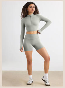 JY Customized Quick Dry Four-Way <strong>Stretch</strong> Eco-Friendly Gym Yoga Suit Women Elastic Waist Outdoor Running Fitness Set <strong>Leggings</strong> - Product Image 3