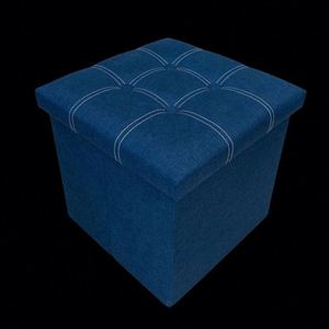 Modern Stool Living Room Furniture <b>Storage</b> Box Fabric Stainless Steel Bamboo Highest Quality Sample Available Stools Counter - Product Image 3