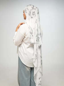 Modello stampato vendita calda OEM/bandane etniche 2025 nuovo Lenzing modale Rayon viscosa Hijab per le donne ossidiana grigio - Product Image 4