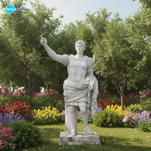 Скульптура римского императора Августа из Премиоры в натуральную величину, ручная работа, из мрамора, для декора вилл и садов на открытом воздухе - Product Image 3