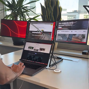 Monitor Portátil Triple de 15.6 Pulgadas, Extensor de Pantalla USB C para 2 Monitores de Negocios y Juegos, Plug and Play, Estación de Trabajo Móvil - Product Image 1