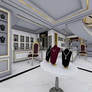Jewelry Watch Luxury Goods Shop Interior Design Full Room Customization Glass Display Cabinet Jewelry <b>Showcase</b> Store Decoration - Product Image 2