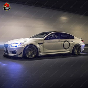 F06 F12 F13 al Kit corpo in stile PD per <span class=keywords><strong>BMW</strong></span> <span class=keywords><strong>6</strong></span> <span class=keywords><strong>serie</strong></span> 640i 650i Gran coupé anteriore posteriore paraurti parafango minigonne laterali FRP cappuccio bodykit - Product Image 6