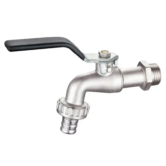 black full brass bibcock three way faucet tap quick open industry bibcock valve