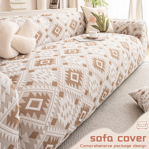 Bohemian Style Geometric <b>Sofa</b> <b>Cover</b> Full Coverage Non Slip Machine Washable 90 X 160 Cm Shu Mian Rong Fabric - Product Image 2