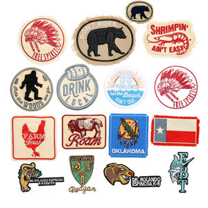 Parche de hierro ecológico de primera calidad, insignia bordada soluble en agua para prendas, bolsos, sombreros hechos de fieltro de malla de PVC - Product Image 2