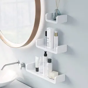 Adhesivo estantes flotantes no de estante de baño organizador de la pared de casa de baño organizador de almacenamiento rack