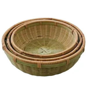 Тканая корзина для хранения из бамбука