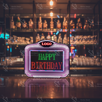Enseigne lumineuse LED personnalisée Joyeux anniversaire |   Affichage lumineux de logo de style casino pour théâtre