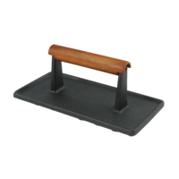 HONGXUAN HX-C003 Prix d'usine Accessoires de barbecue Ensemble d'outils de cuisine personnalisés Robuste Presse à hamburgers en fonte antiadhésive