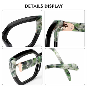 <span class=keywords><strong>Occhiali</strong></span> da vista stile Vintage donna Cat Eye <span class=keywords><strong>occhiali</strong></span> da vista spessi acetato colorato grandi dimensioni montature ottiche comode - Product Image 4