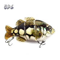 Nouveaux leurres de pêche à joint métallique Quatre sections 5 pouces tilapia oem leurre usine pêche articulée